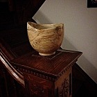 A Bowl My Dad Made from Spalted Maple
